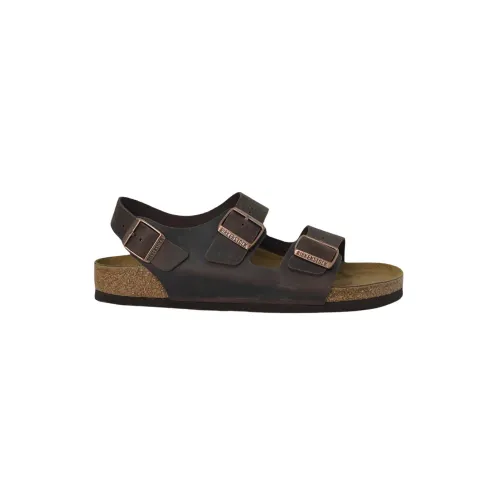 Birkenstock , Milano Flat Sandals - Comfort and Style ,Brown male, Sizes: