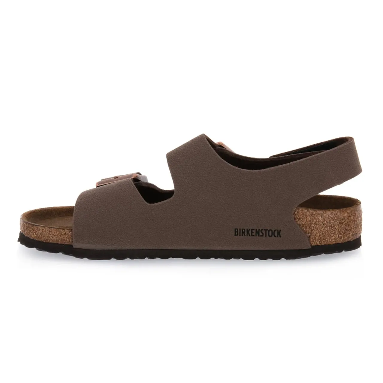 Birkenstock , Mocha Leather Sandals for Kids ,Brown unisex, Sizes: