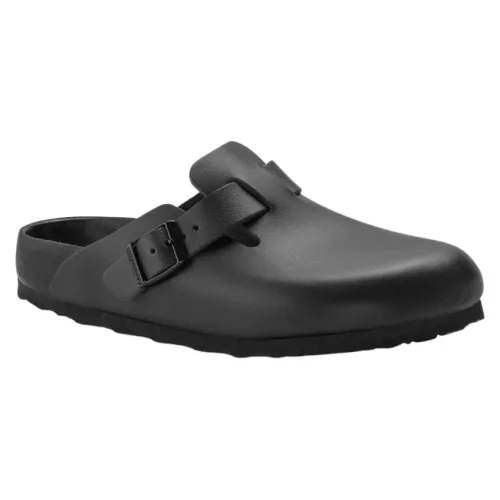 Birkenstock , Monochrome Noir Leather Boston Sandals ,Black male, Sizes: