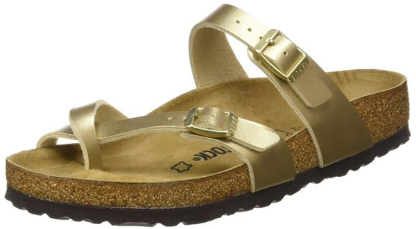 Birkenstock Passe-pouces Mayari Birko-flor® Gold, Women’s Sandal, Gold, 3.5 UK (36 EU)