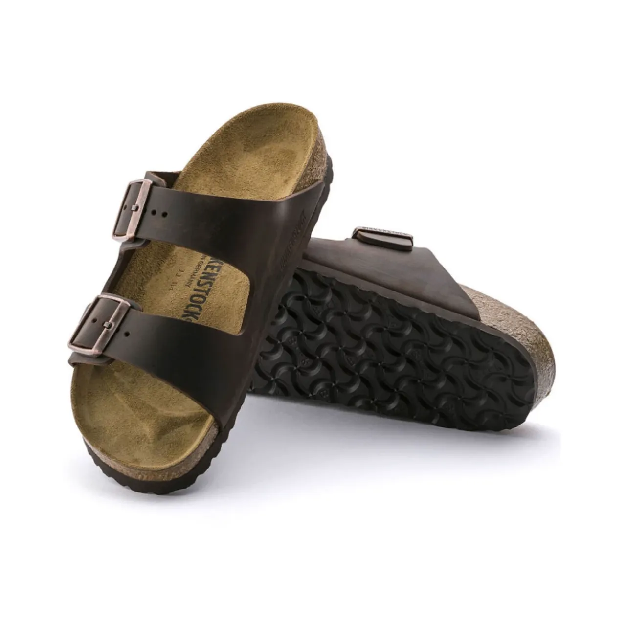 Birkenstock , Sandals Arizona Oiled Leather ,Brown male, Sizes: