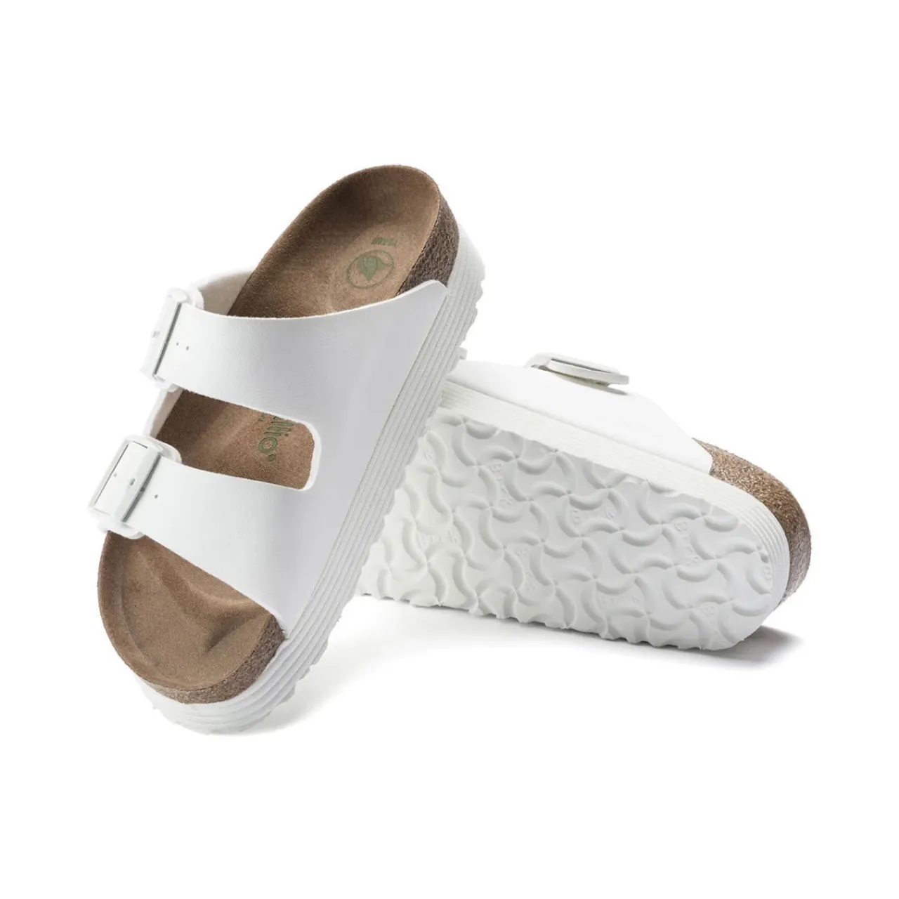 Birkenstock , Sandals Arizona Platform Vegan Birko-Flor ,White female, Sizes: