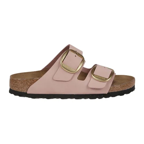 Birkenstock , Soft Pink Big Buckle Sandals ,Pink female, Sizes: