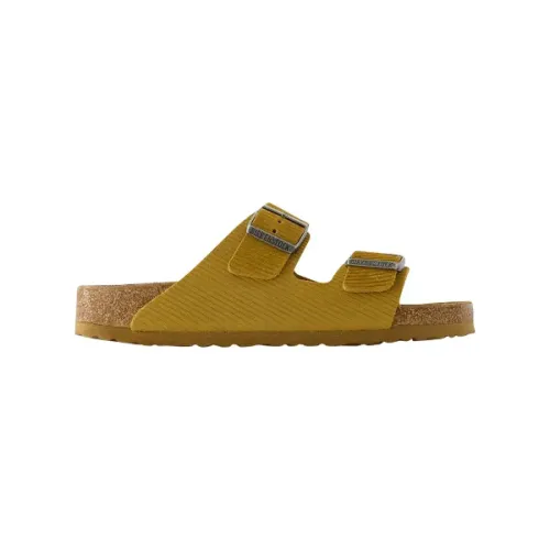 Birkenstock , Suede Leather Slip-On Sandals ,Brown female, Sizes: