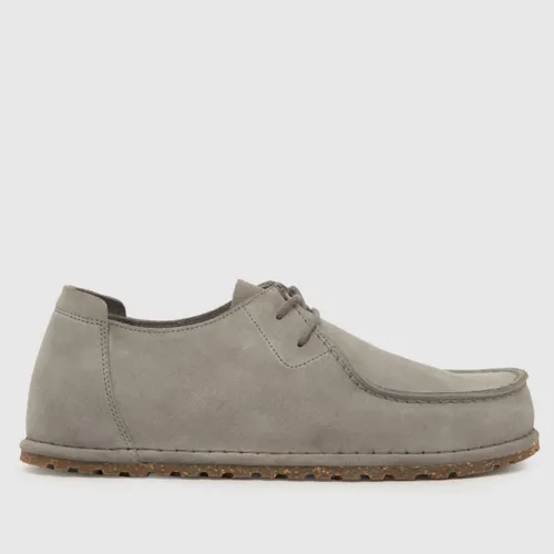 Birkenstock Utti Lace Shoes in Light Grey