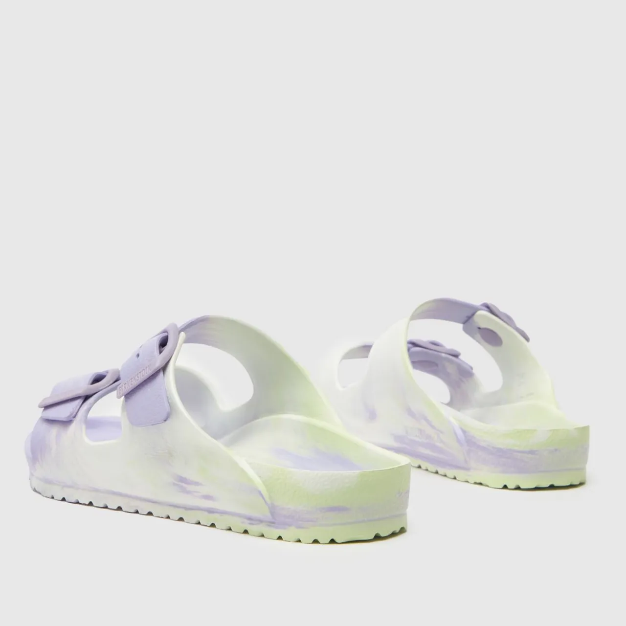 Birkenstock White & Purple Arizona Eva Girls Junior Sandals