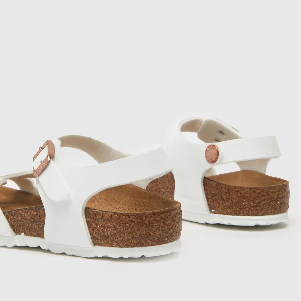Birkenstock White Rio Girls Toddler Sandals