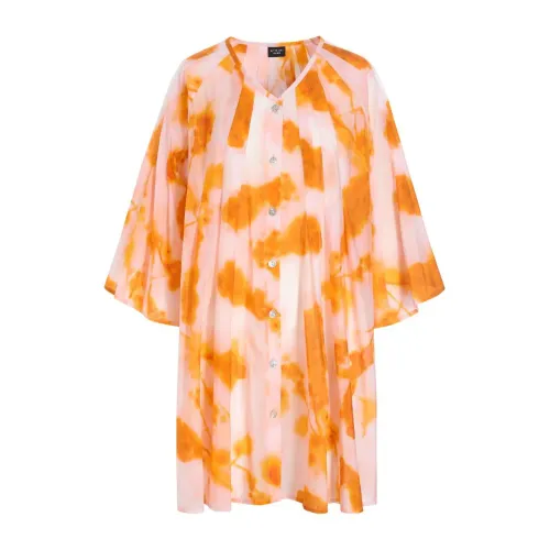 Bitte Kai Rand , Abstract Floral Print Dress ,Orange female, Sizes: