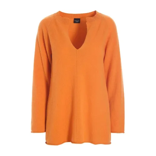Bitte Kai Rand , Cloud Cashmere V-Neck Sweater ,Orange female, Sizes:
