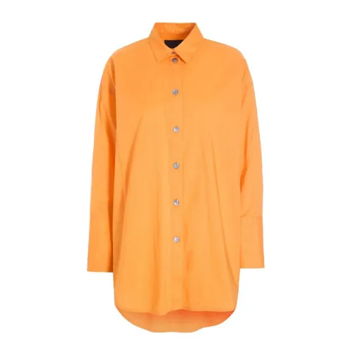 Bitte Kai Rand , Core Cotton Oversized Shirt Sunset Orange ,Orange female, Sizes: