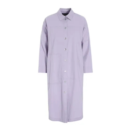 Bitte Kai Rand , Lavender Sky Cotton Shirt Dress ,Purple female, Sizes: