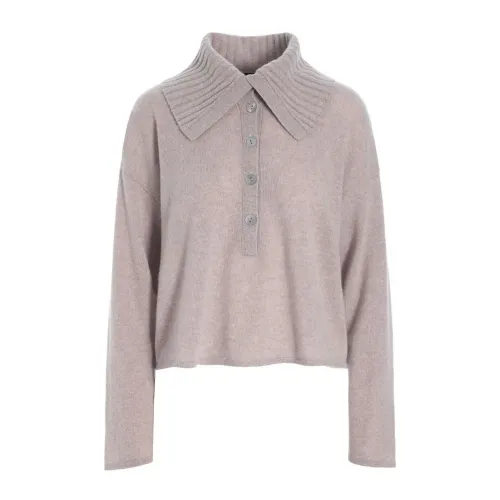 Bitte Kai Rand , Soft Brown Cashmere Blouse with Collar ,Pink female, Sizes: