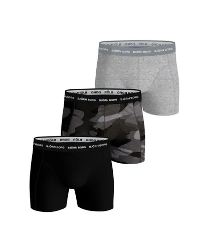 Bjorn Borg 3 Pack Mens Essential Boxers - Multicolour Cotton