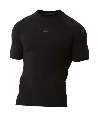 Bjorn Borg Björn - Mens Short Sleeve Seamless Running T-Shirt - Black