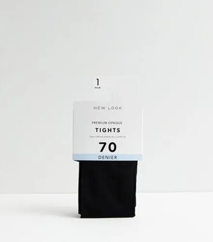 Black 70 Denier Premium Opaque Tights New Look