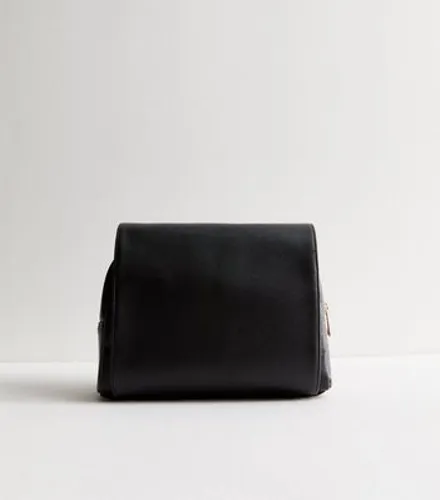 Black Brush Holder Cosmetics Bag New Look