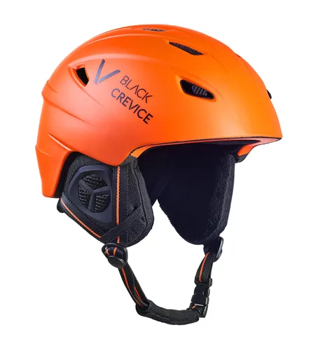 Black Crevice Adult Ski Helmet Stripe