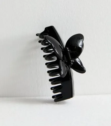 Black Large Butterfly Hair Claw Clip New Look