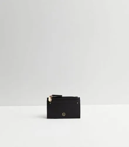 Black Leather-Look Card Holder New Look