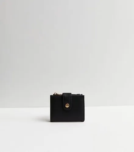 Black Leather-Look Tab Card Holder New Look