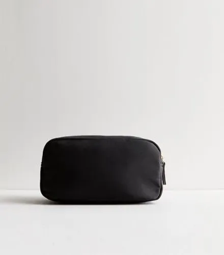 Black Logo Beauty Bits Cosmetics Bag New Look