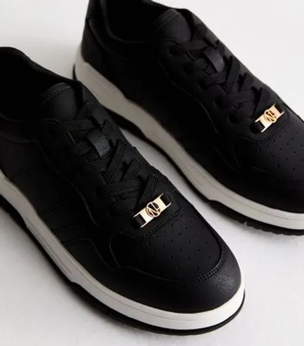 Black Low Top Chunky Trainers New Look
