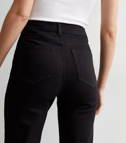 Black Stretch Slim Straight Jeans New Look