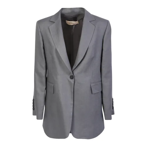 Blanca Vita , Womens Clothing Jacket Grey Ss23 ,Gray female, Sizes: