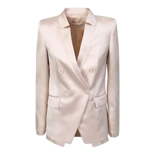Blanca Vita , Womens Clothing Jacket White Ss23 ,White female, Sizes: