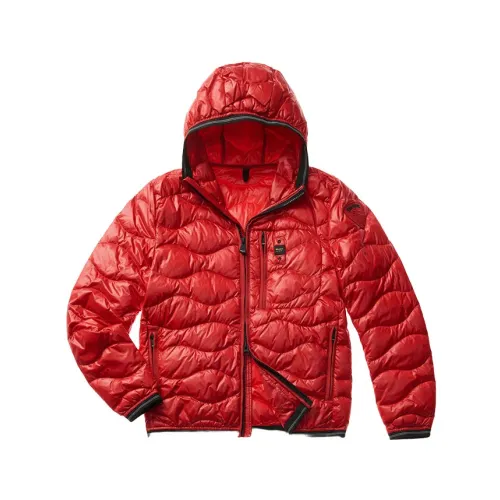 Blauer , Hudson Wave-Qulited Down Jacket ,Red male, Sizes: