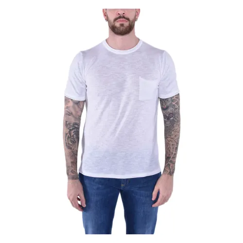 Blauer , Lightweight Crewneck T-Shirt with Pocket ,White male, Sizes: