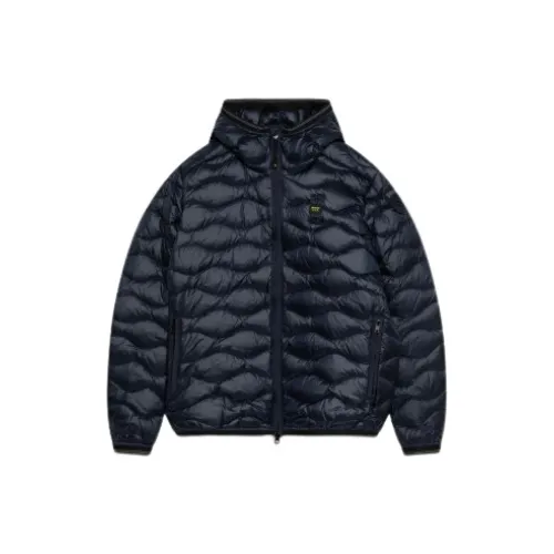 Blauer , Lightweight Kids` Hooded Jacket with Horizontal Stitching ,Blue male, Sizes: