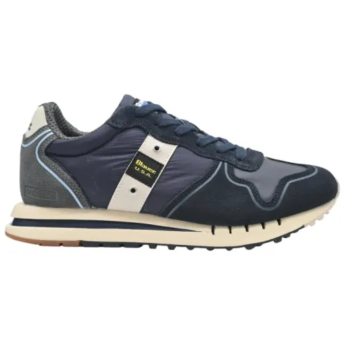 Blauer , Navy Grey Sneakers ,Multicolor male, Sizes:
