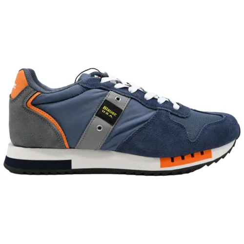 Blauer , Navy Orange Sneakers S3Queens01 ,Multicolor male, Sizes: