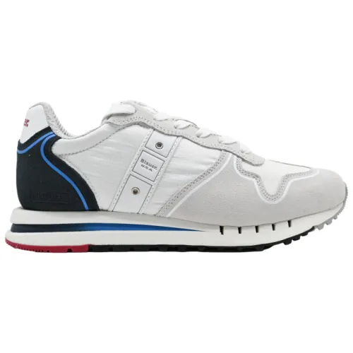 Blauer , Quartz Sneakers White Red Navy ,Multicolor male, Sizes: