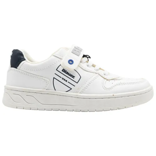 Blauer , White Navy Spike Sneakers ,Multicolor unisex, Sizes: