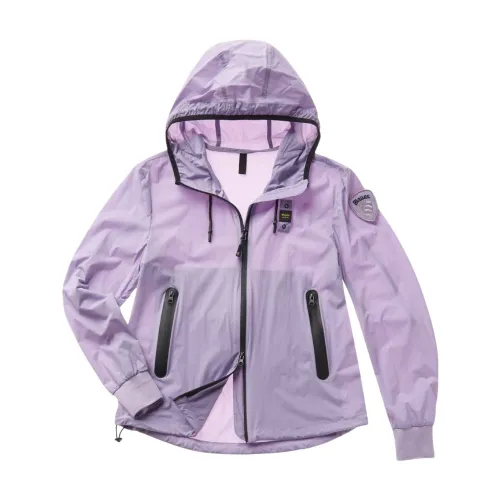 Blauer , Windbreaker Jacket with Purple Lining ,Purple female, Sizes: