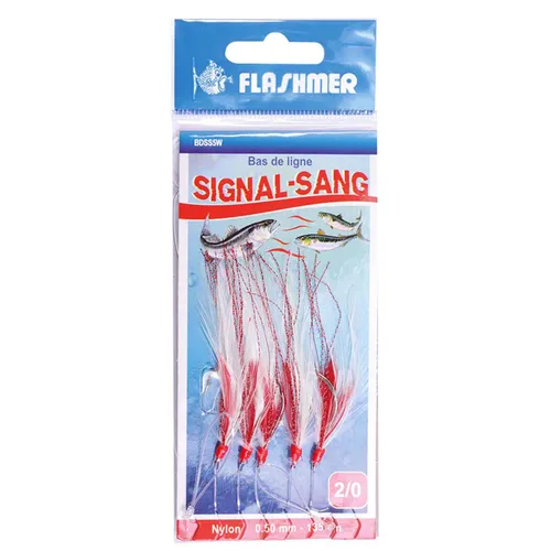 Blood Trail Red Feathers 5 No. 2 Hooks Sea Fishing