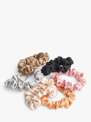 Bloom & Bay Hana Satin Hair Scrunchies, Set of 6, Multi - Multi - Female
