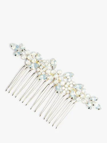 Bloom & Bay Pansy Frosted Stone Hair Comb Grip, Gold/Blue - Gold/Blue - Female