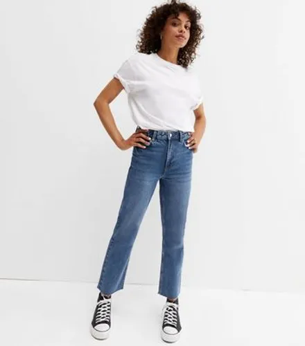Blue Ankle Grazing Hannah Straight Leg Jeans New Look