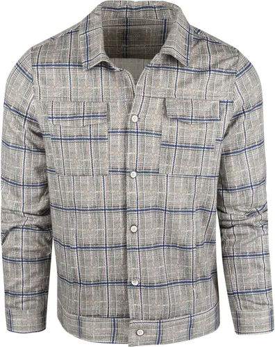 Blue Industry Overshirt Checkered Beige