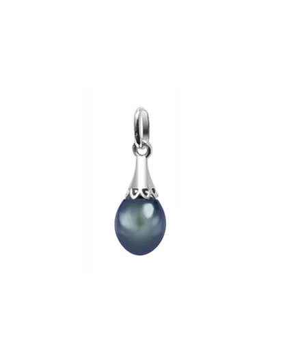 Blue Pearls Womens Black Freshwater Pearl, Pendant and Sterling Silver 925/1000 - Multicolour - One Size