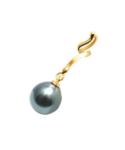 Blue Pearls Womens Black Tahitian Pearl Pendant and Yellow Gold 375/1000 - One Size