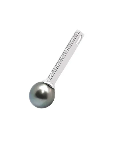 Blue Pearls Womens Diamonds, Tahitian Pearl Pendant and White Gold 750/1000 - One Size