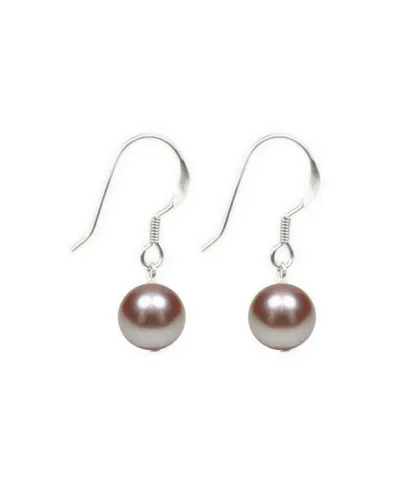 Blue Pearls Womens Lavander Freshwater Women Hanging Earrings and Silver Mounting - Multicolour - One Size