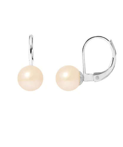 Blue Pearls Womens Natural Pink Freshwater Earrings and 925 Silver - Multicolour - One Size