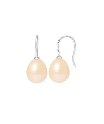 Blue Pearls Womens Pink Freshwater Hooks Earrings and White gold 750/1000 - Multicolour - One Size
