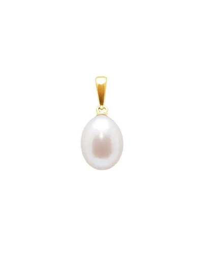 Blue Pearls Womens White Freshwater Pearl Pendant and Yellow Gold 750/1000 - Multicolour - One Size