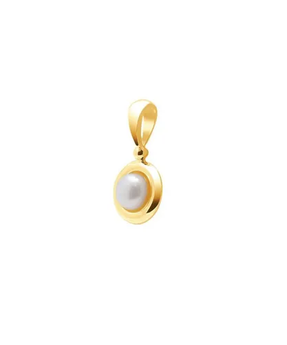Blue Pearls Womens White Freshwater Pearl Pendant and Yellow Gold 750/1000 - Multicolour - One Size